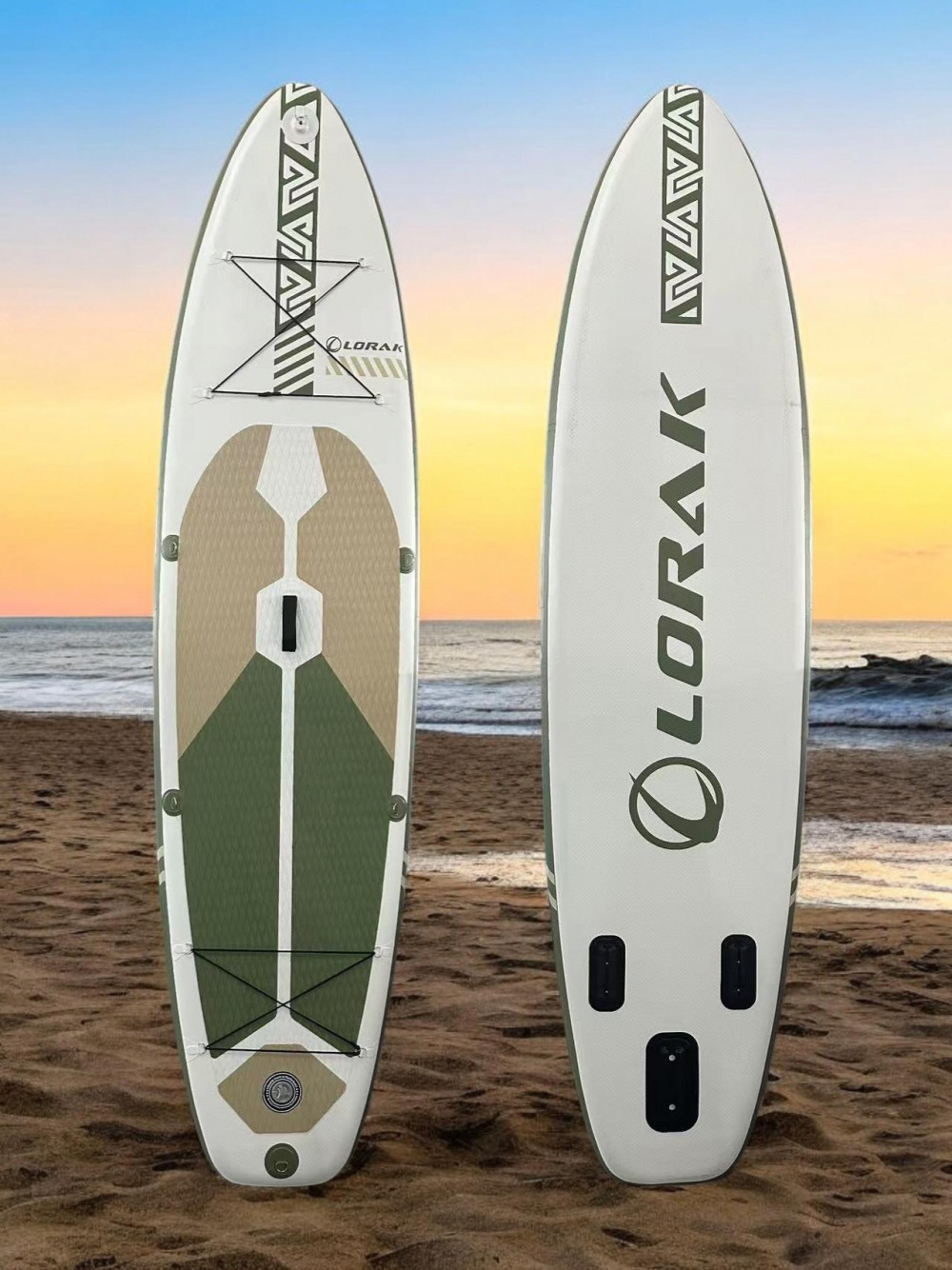 Сапборд Lorak 904 (320*84*15) бело-коричневый, код 77904